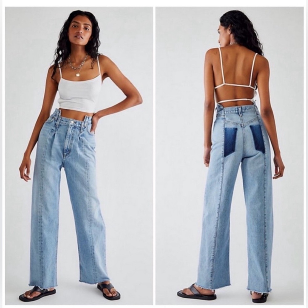AGOLDE Pieced Angled Relaxed Straight Jeans - Picture 2 of 6